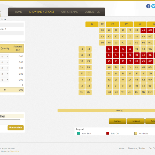 Movie Seat Page