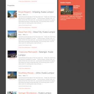 Property Listing Page